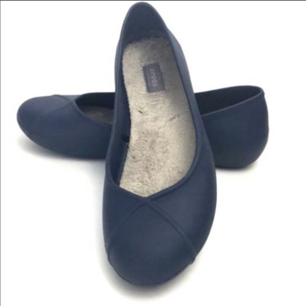 CROCS Dual Comfort Blue Ballet Flats Shoes 9W
